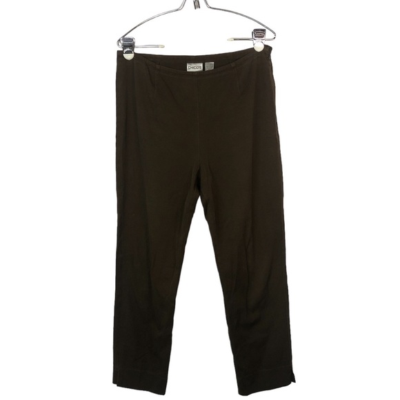 Chico's Pants - Chico’s Women’s Pant Side Zip Flat Front Classic Basic Brown
